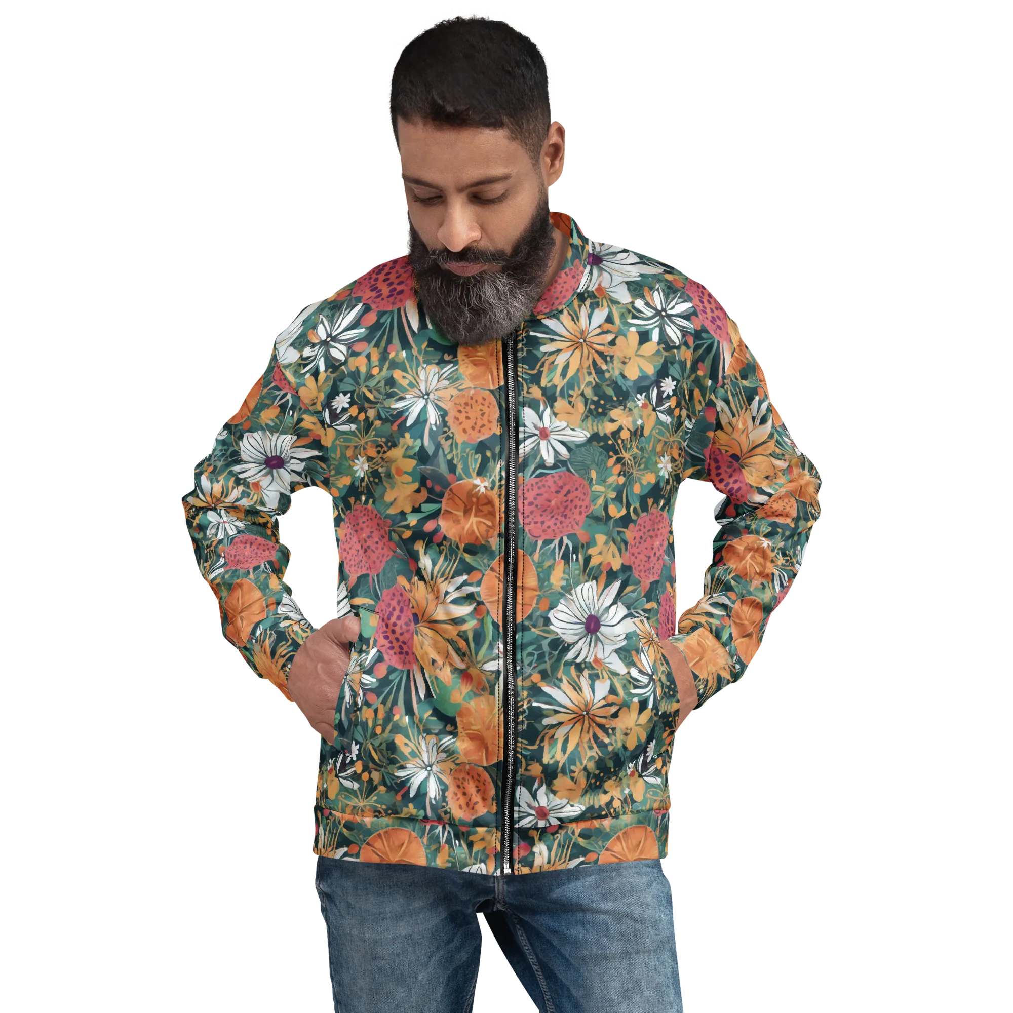 Tangerine Conservatory on Bomber Jacket — Front