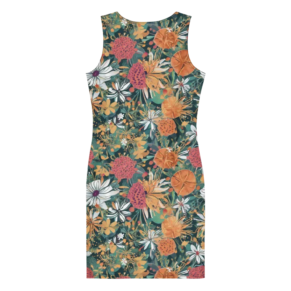 Tangerine Conservatory on Bodycon Dress — Back