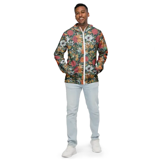 Tangerine Conservatory on a Men's Windbreaker
