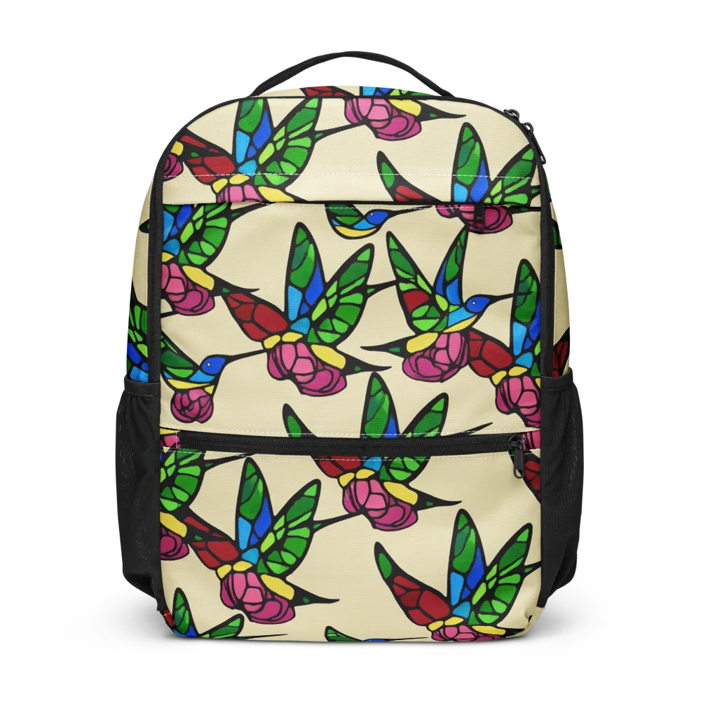 Hummingbird Mosaic on Utility Backpack — Front