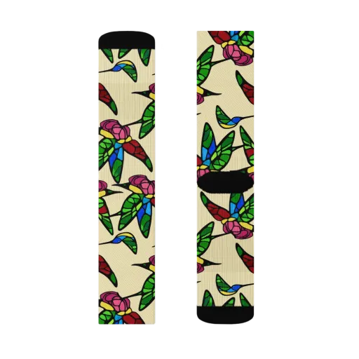 Hummingbird Mosaic on a Socks