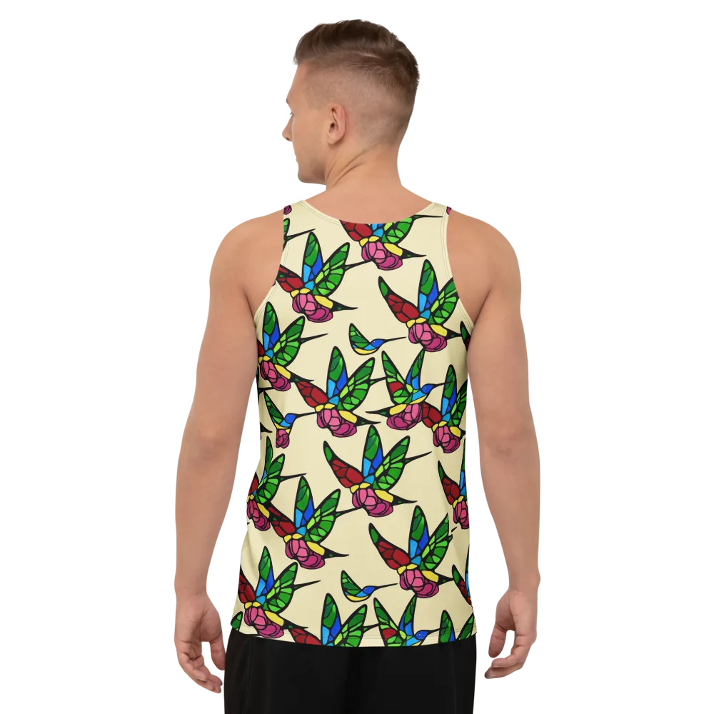 Hummingbird Mosaic on Men's Tank Top — Back