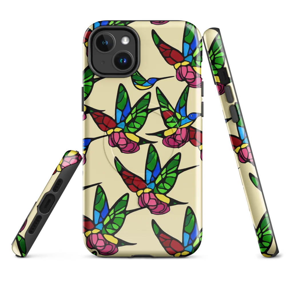 Hummingbird Mosaic on MagSafe Tough Case for iPhone® — Front