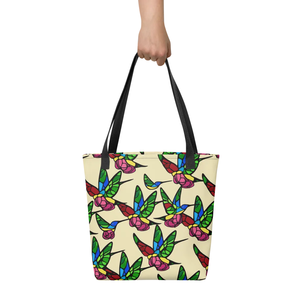 Hummingbird Mosaic on Tote Bag — Front