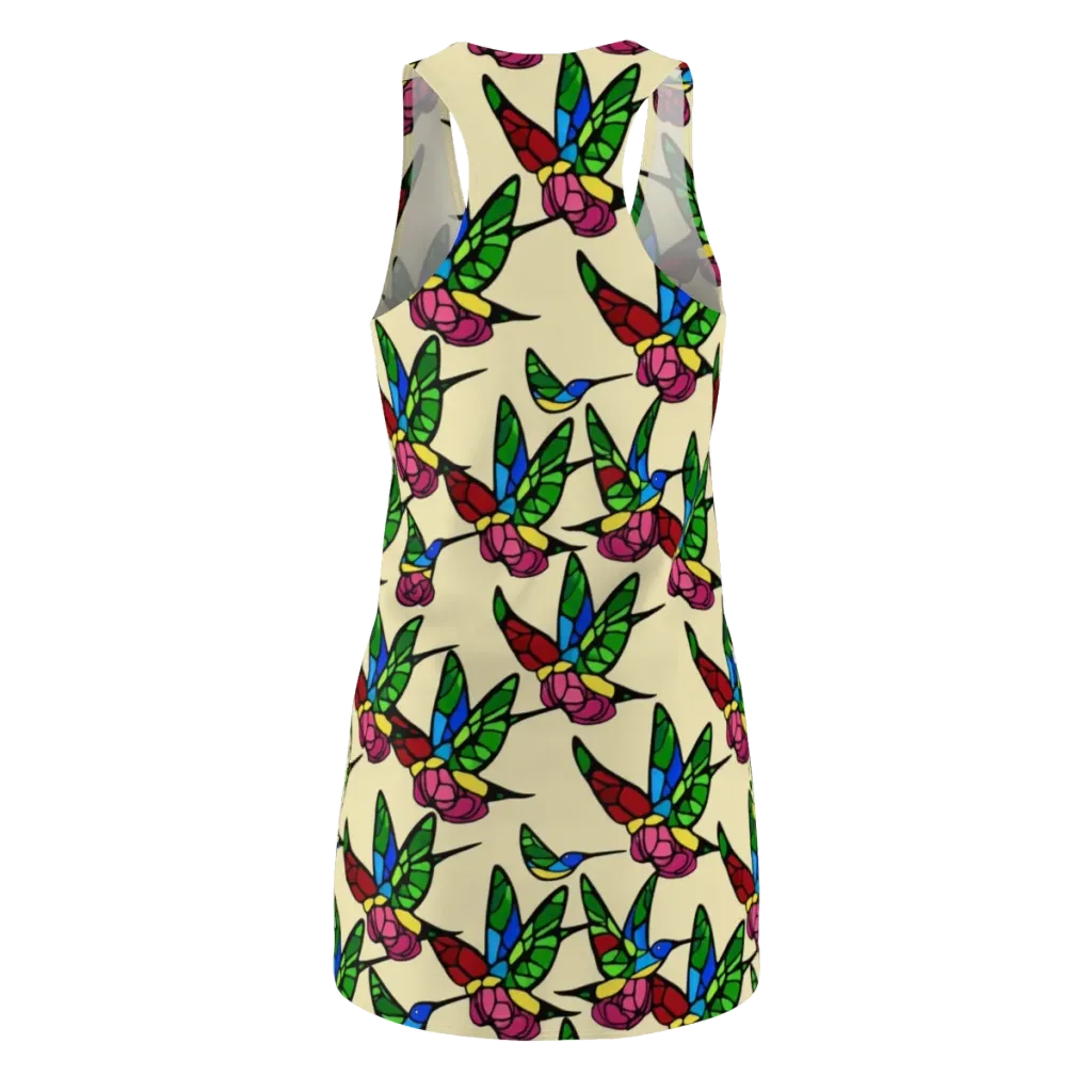 Hummingbird Mosaic on Racerback Dress — Back