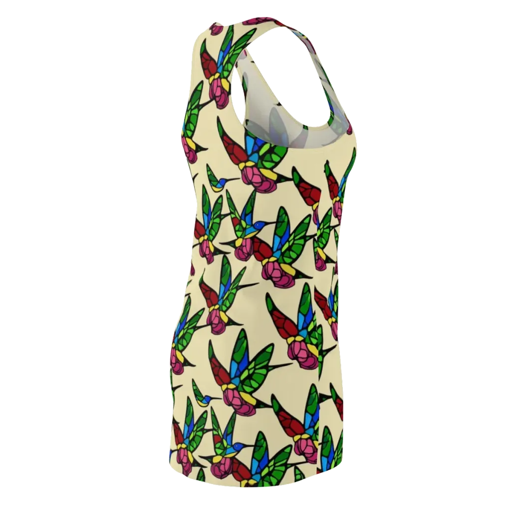 Hummingbird Mosaic on Racerback Dress — Back Side