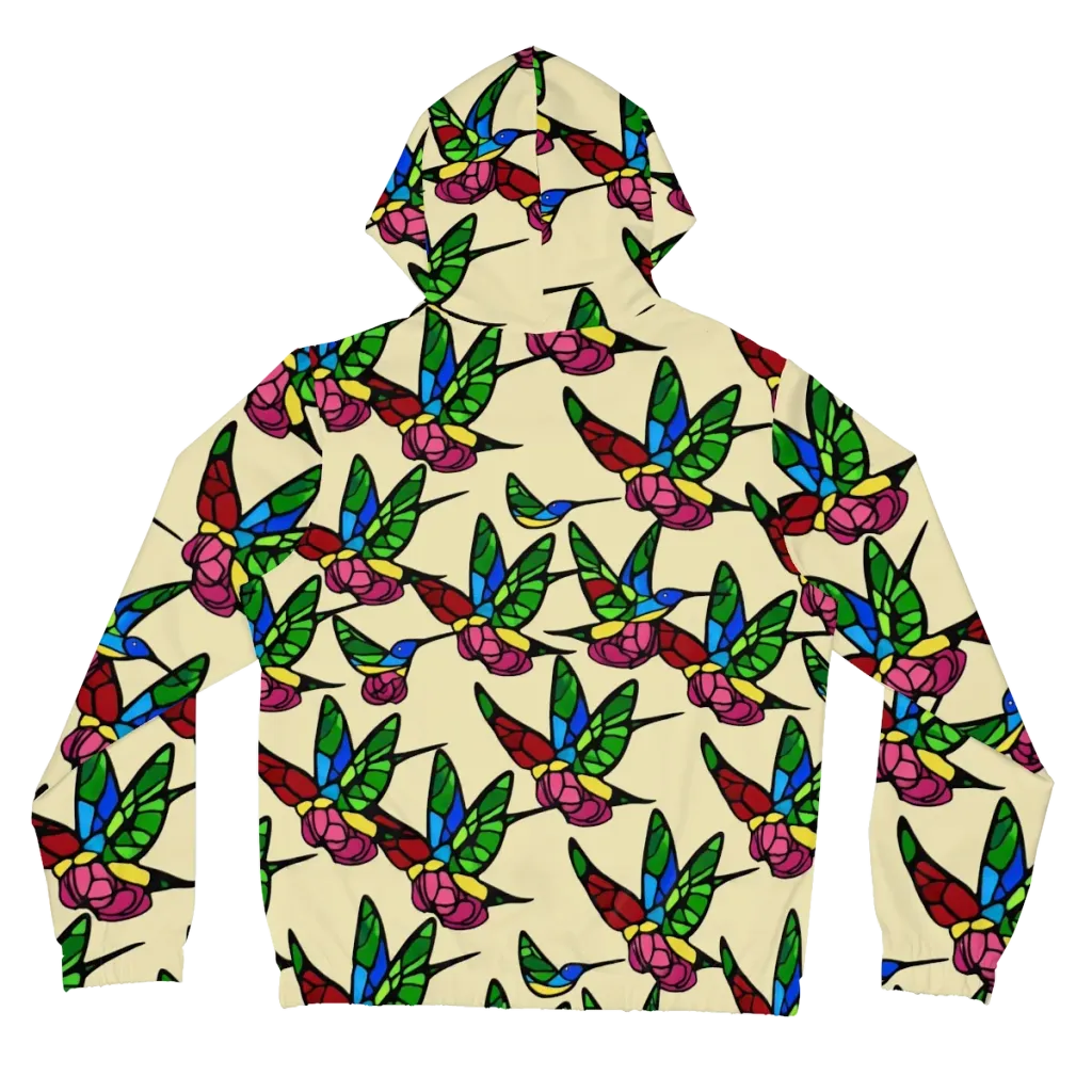 Hummingbird Mosaic on Women's Full-Zip Hoodie — Back