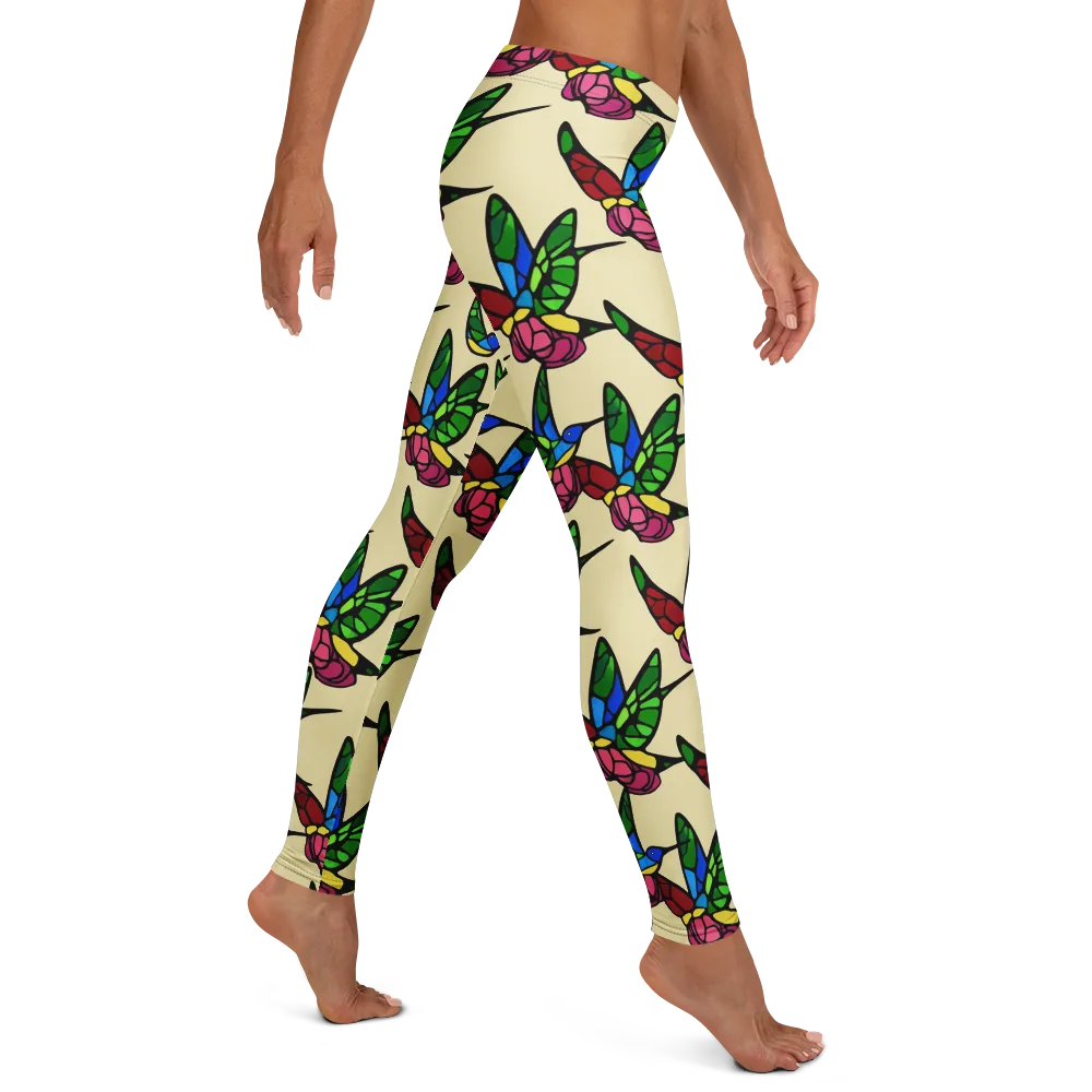 Hummingbird Mosaic on Leggings — Right