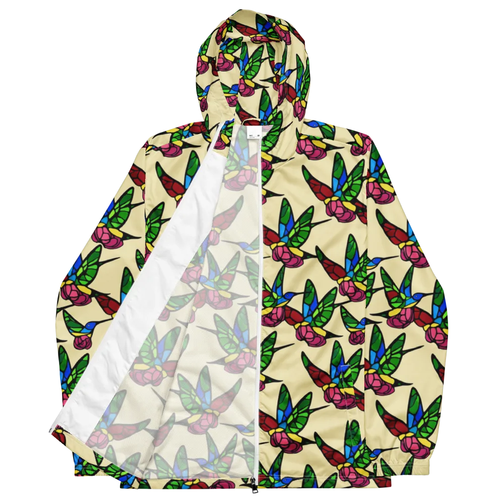 Hummingbird Mosaic on Men's Windbreaker — Front