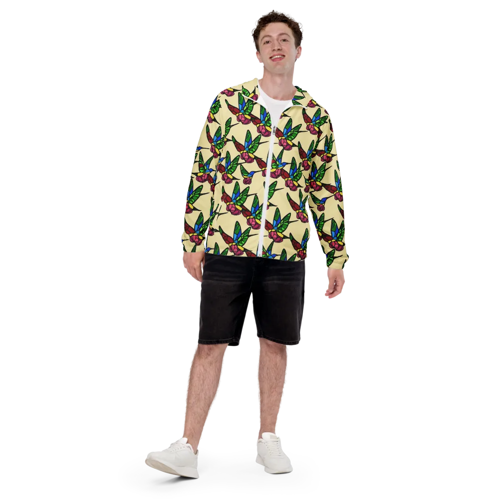Hummingbird Mosaic on Men's Windbreaker — Front