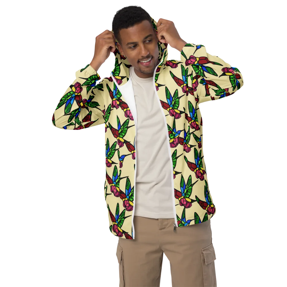 Hummingbird Mosaic on Men's Windbreaker — Front