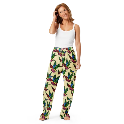 Hummingbird Mosaic on a Women's Pajama Pants