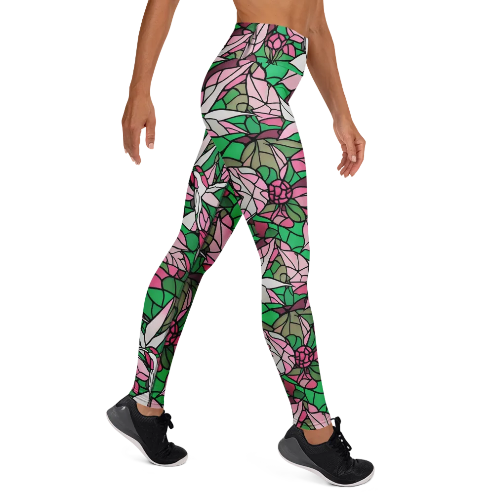 Stained Garden on Yoga Leggings — Right