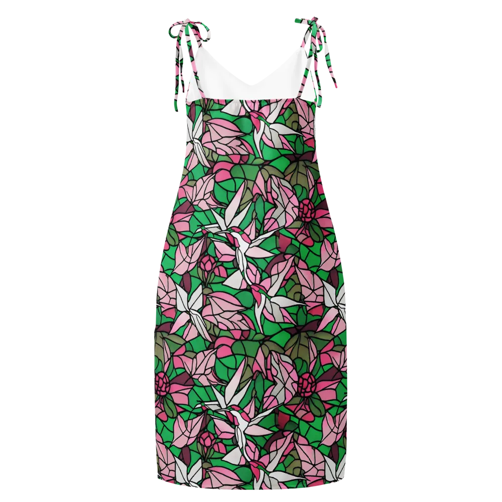 Stained Garden on Slip Dress — Back