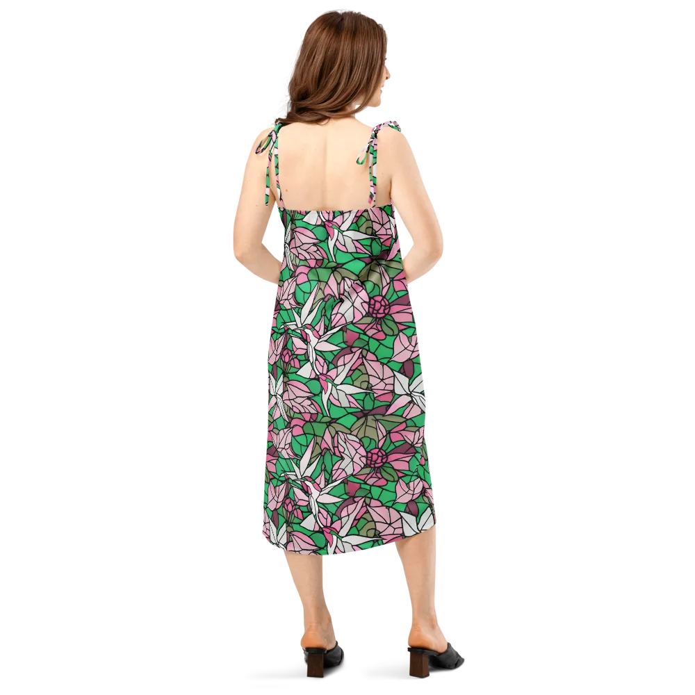 Stained Garden on Slip Dress — Back