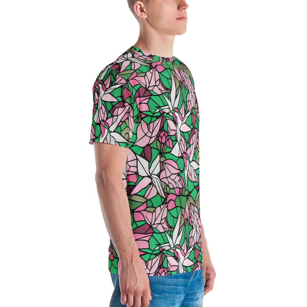 Stained Garden on Men's Crew Neck T-Shirt — Right