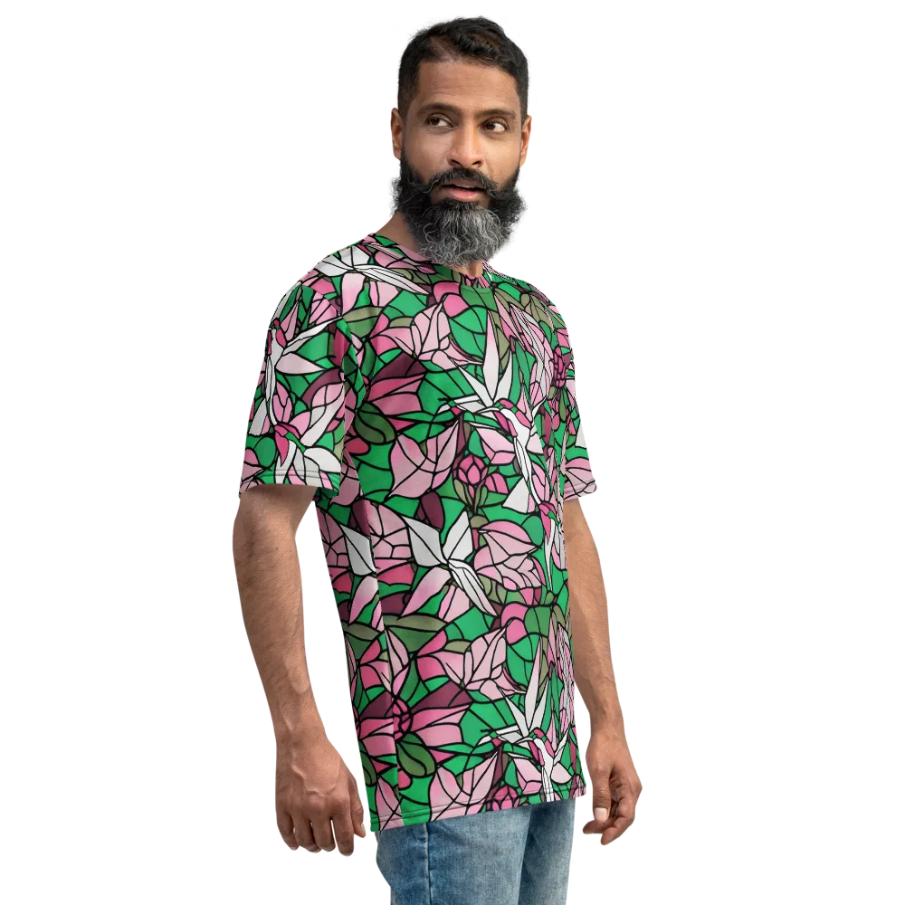 Stained Garden on Men's Crew Neck T-Shirt — Right