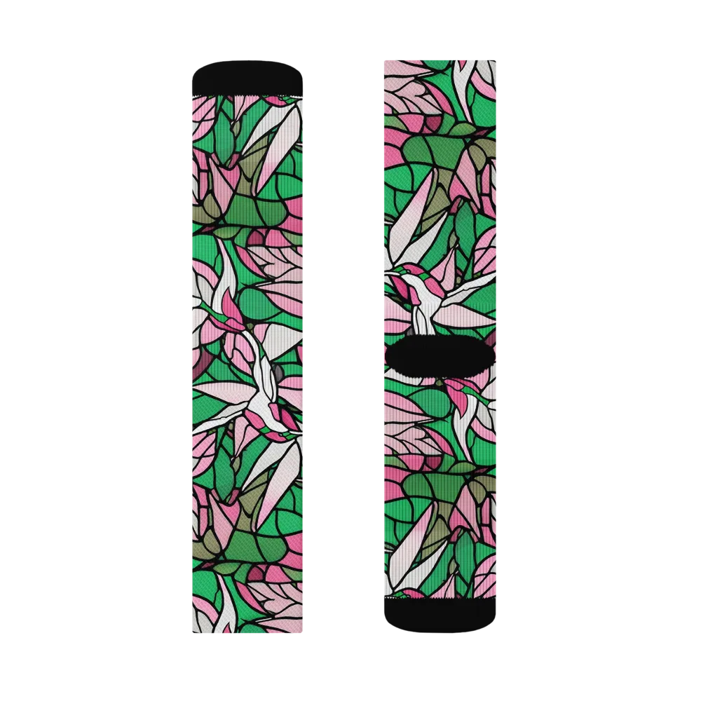 Stained Garden on Socks — Left Sock