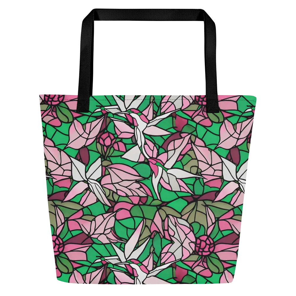 Stained Garden on Large Tote Bag W/ Pocket — Front