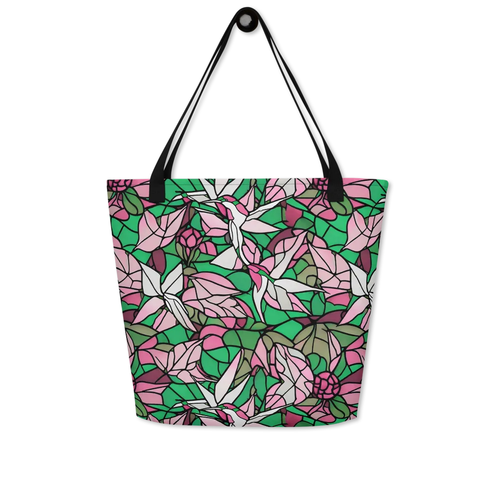 Stained Garden on Large Tote Bag W/ Pocket — Front