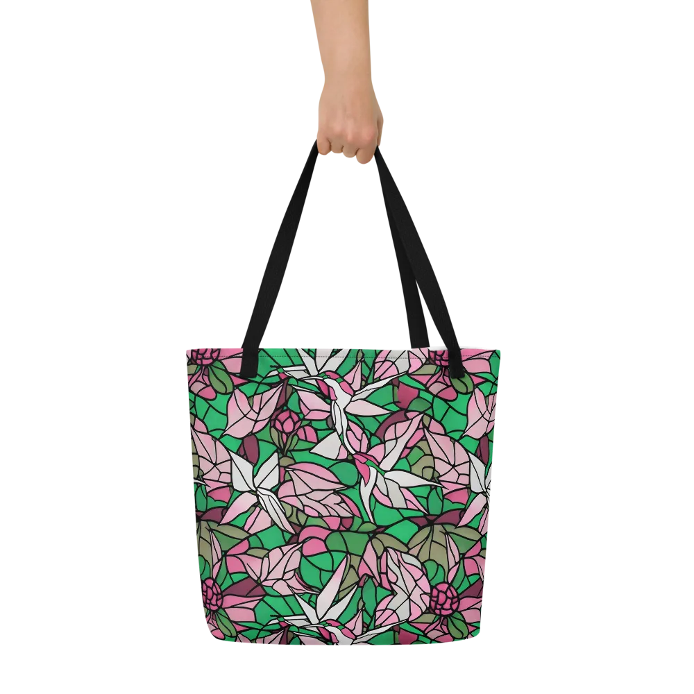 Stained Garden on Large Tote Bag W/ Pocket — Front