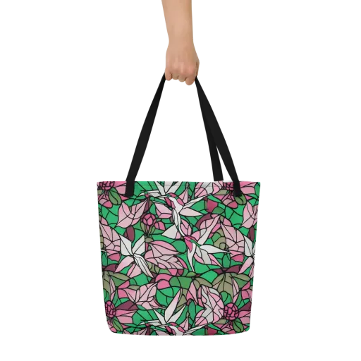 Stained Garden on a Large Tote Bag W/ Pocket
