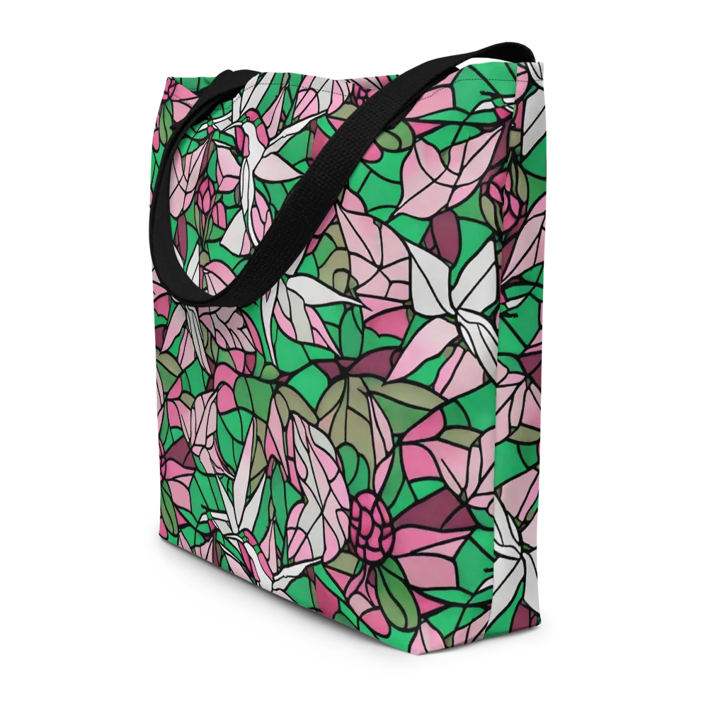 Stained Garden on Large Tote Bag W/ Pocket — Front