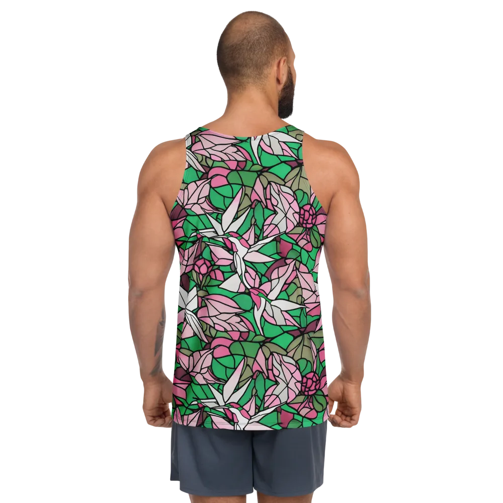 Stained Garden on Men's Tank Top — Back