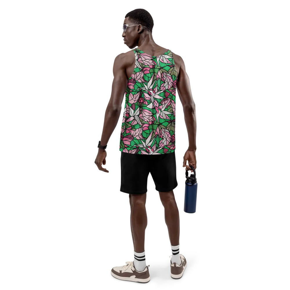 Stained Garden on Men's Tank Top — Back