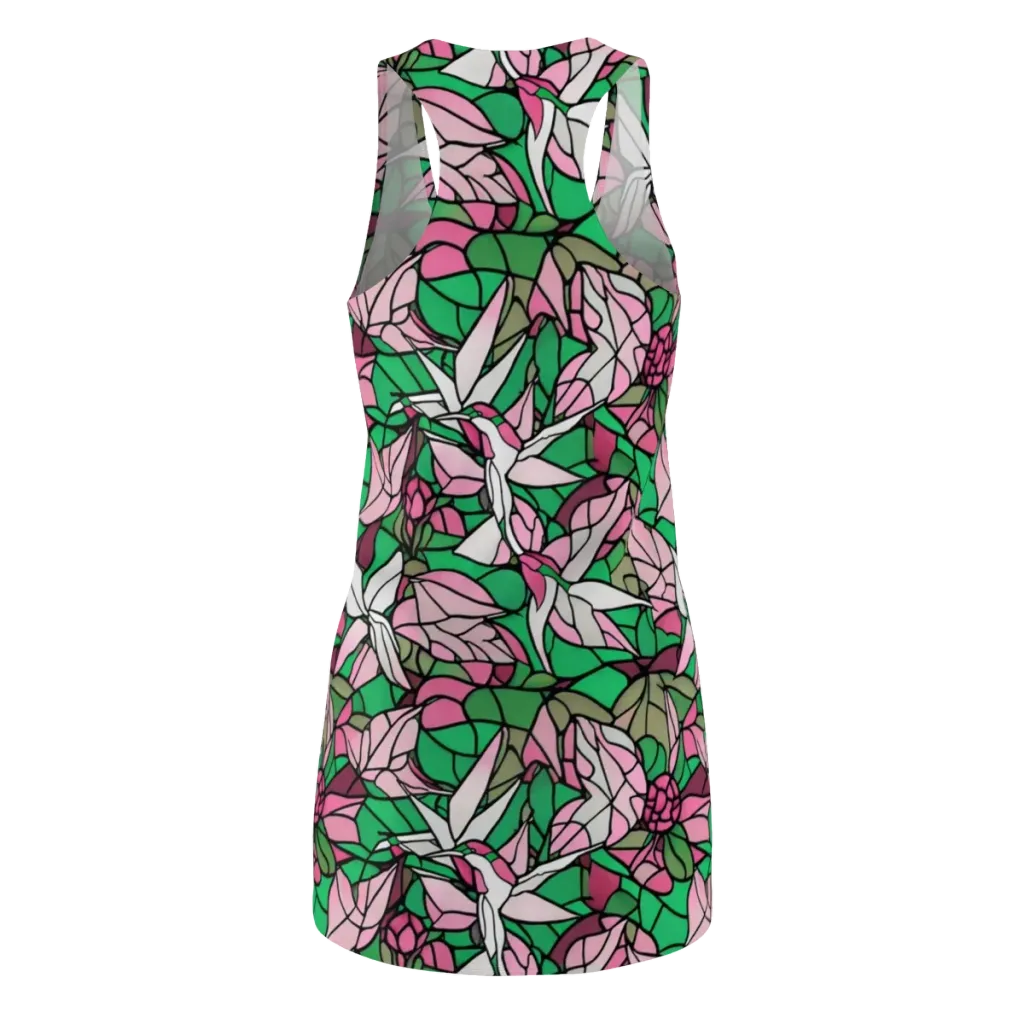 Stained Garden on Racerback Dress — Back