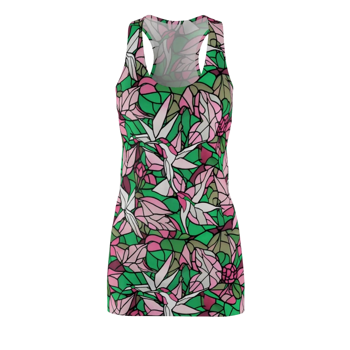 Stained Garden on Racerback Dress — Front