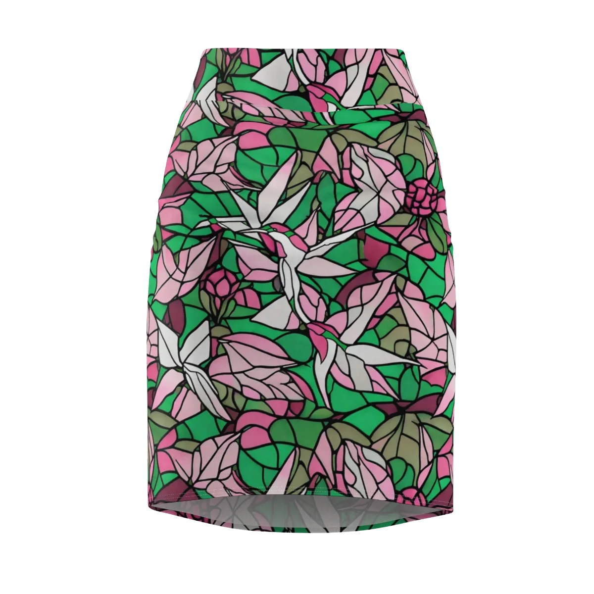 Stained Garden on Pencil Skirt — Front