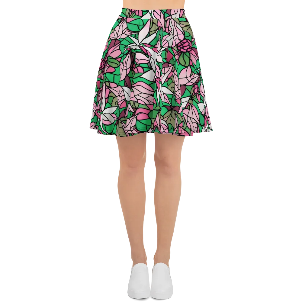 Stained Garden on Skater Skirt — Front