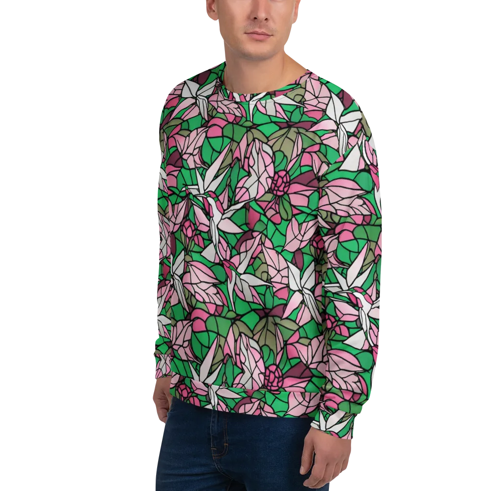 Stained Garden on Sweatshirt — Left Front