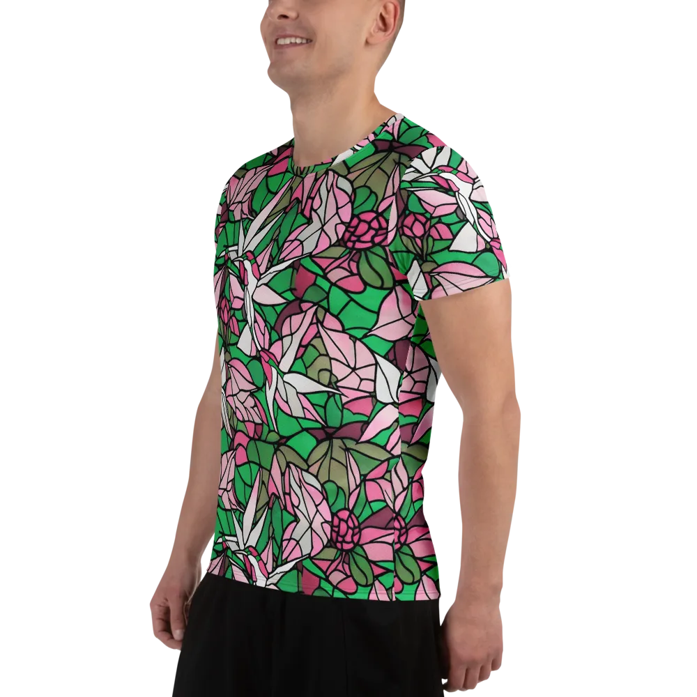 Stained Garden on Men's Athletic T-Shirt — Left