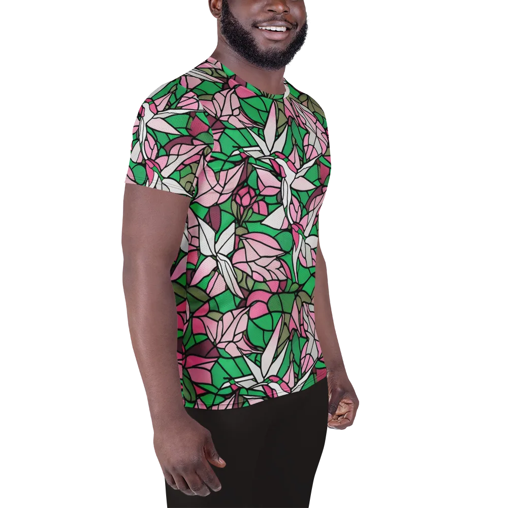 Stained Garden on Men's Athletic T-Shirt — Right