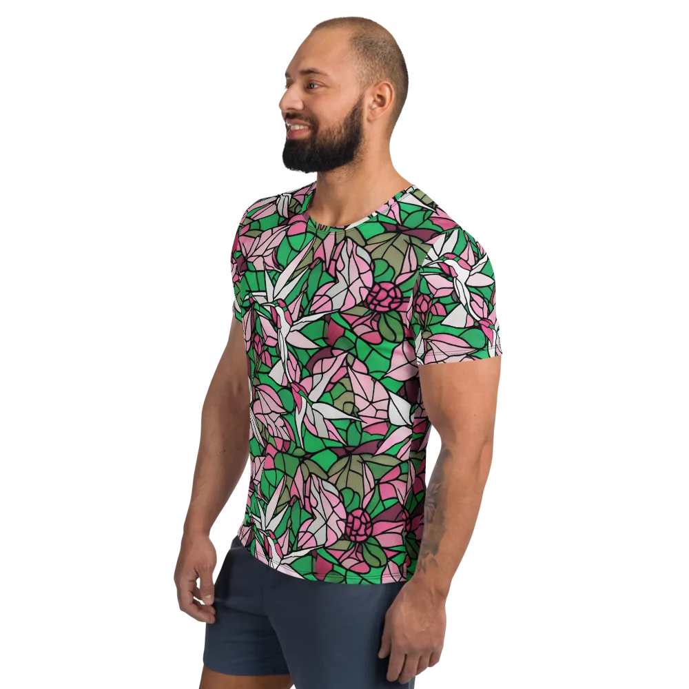 Stained Garden on Men's Athletic T-Shirt — Left