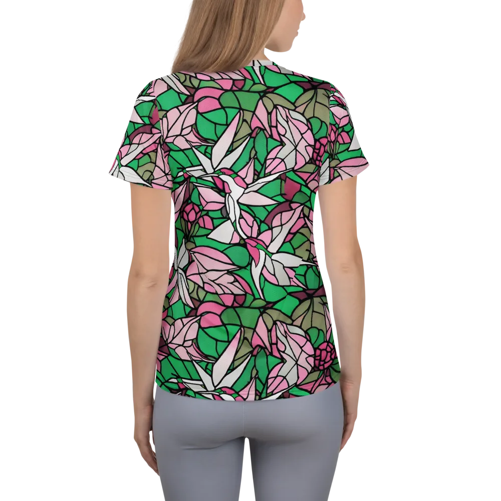 Stained Garden on Women's Athletic T-Shirt — Back
