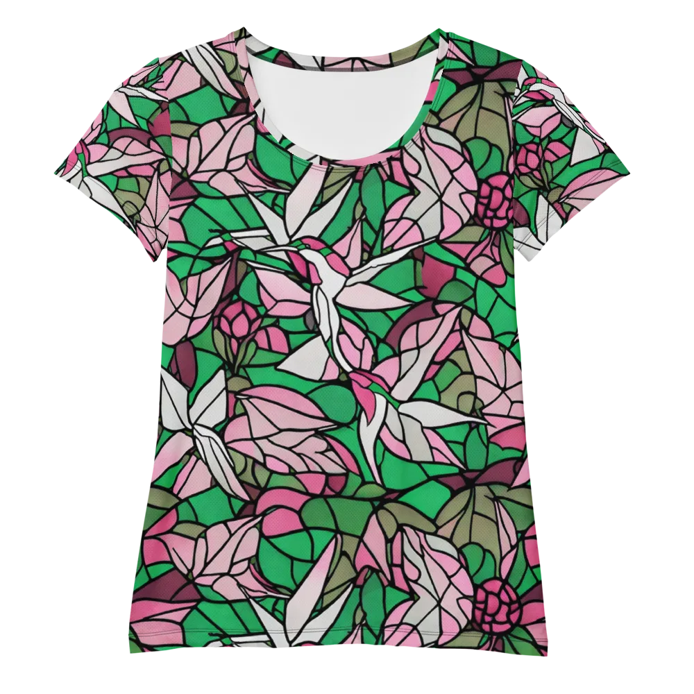 Stained Garden on Women's Athletic T-Shirt — Front