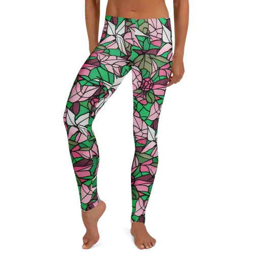 Stained Garden on a Leggings