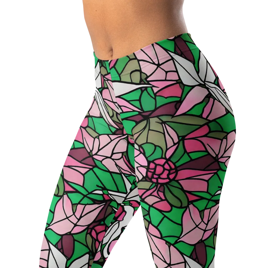 Stained Garden on Leggings — Left Front
