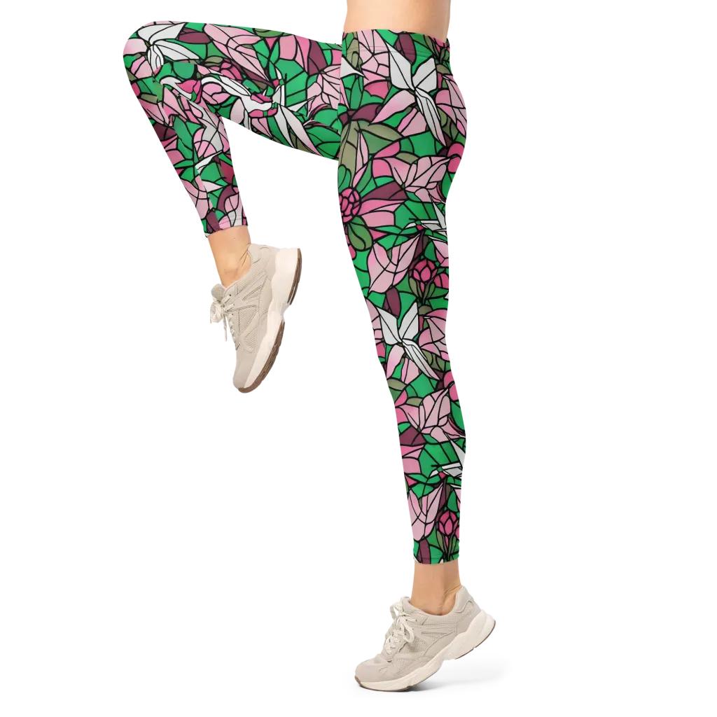 Stained Garden on Leggings — Left