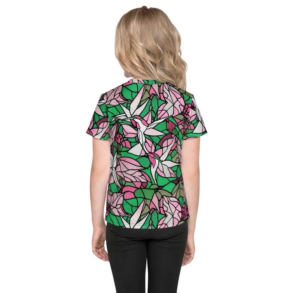 Stained Garden on Kids Crew Neck T-Shirt — Back