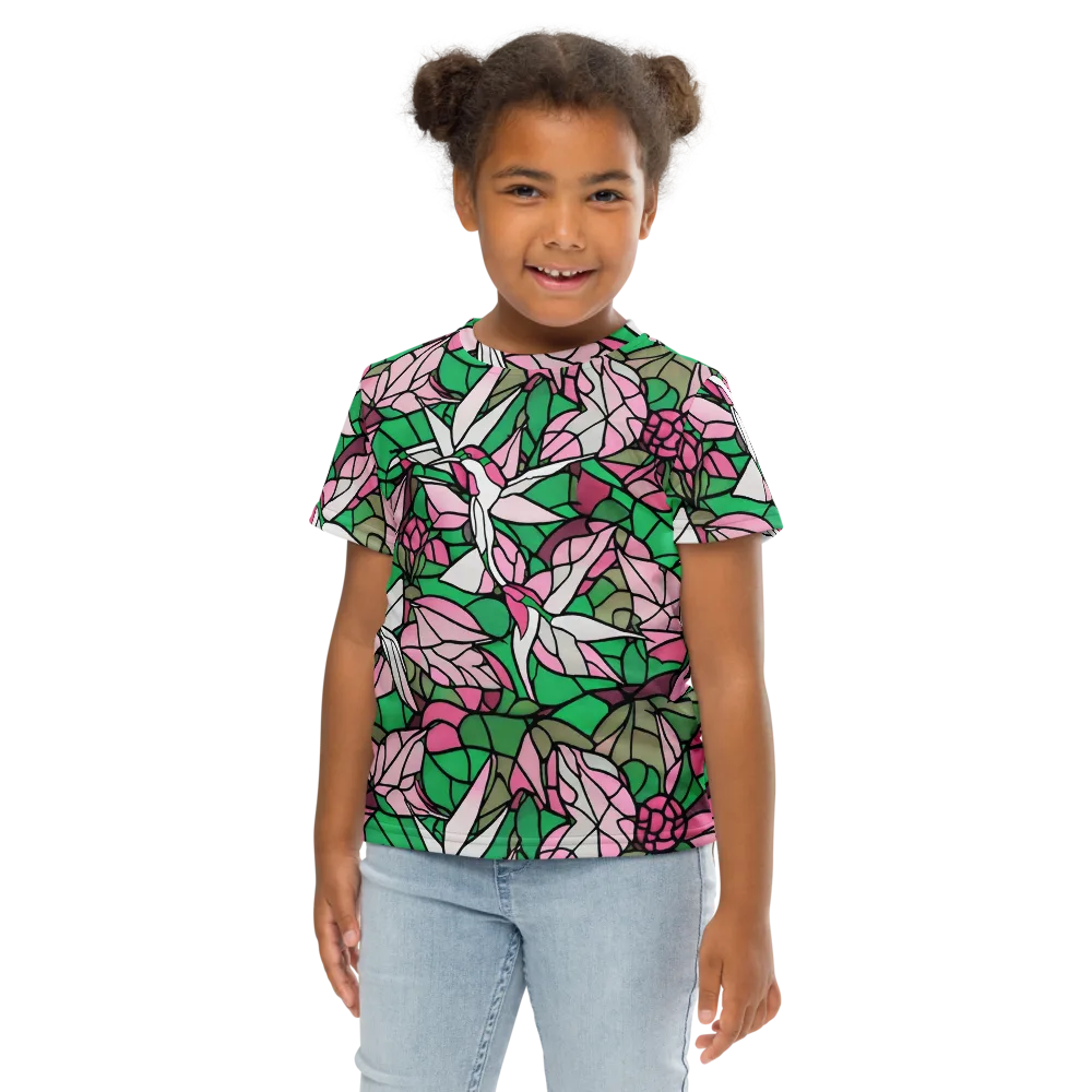 Stained Garden on Kids Crew Neck T-Shirt — Front