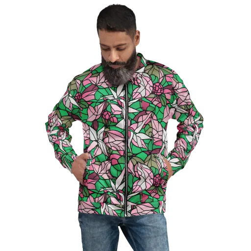 Stained Garden on a Bomber Jacket