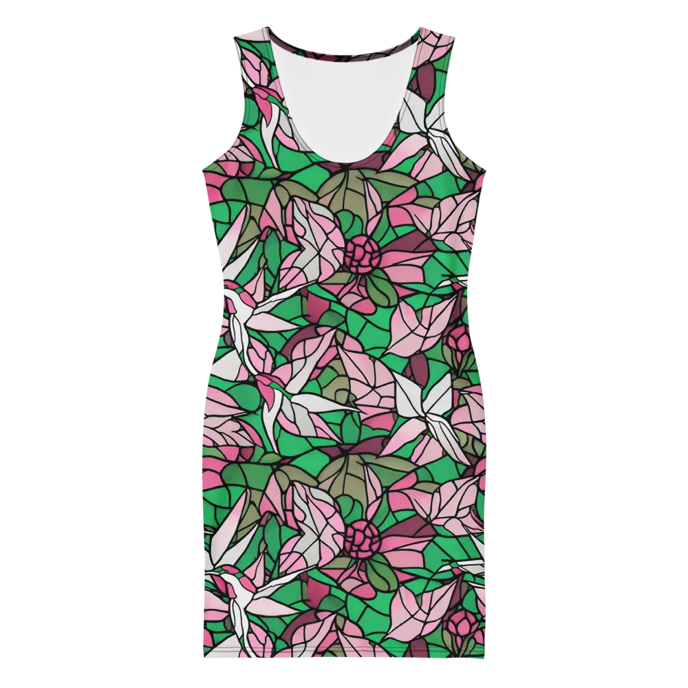 Stained Garden on Bodycon Dress — Front
