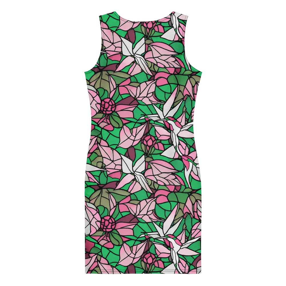 Stained Garden on Bodycon Dress — Back