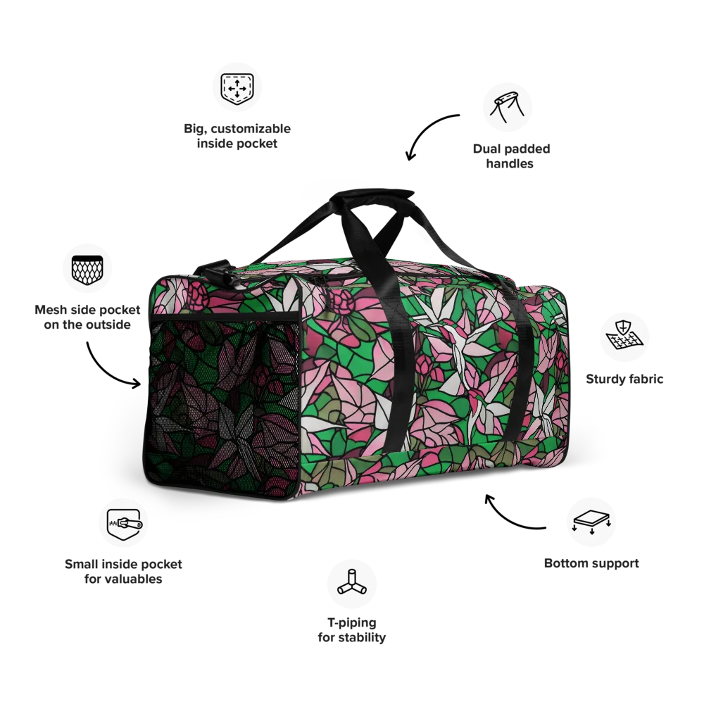 Stained Garden on Duffle Bag — Right Front