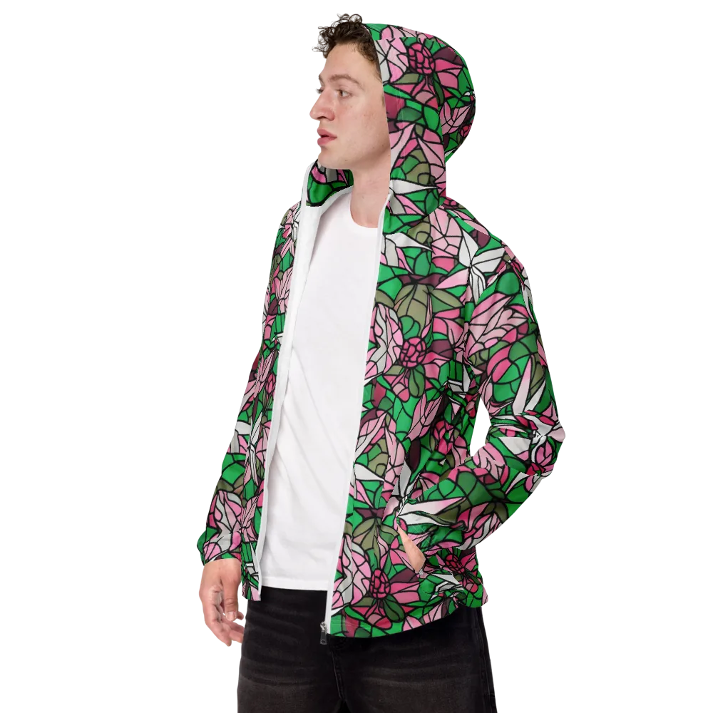 Stained Garden on Men's Windbreaker — Left Front