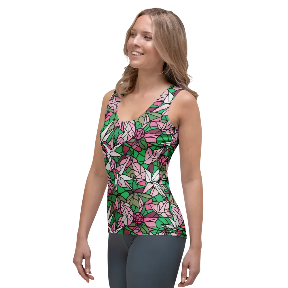 Stained Garden on Women's Tank Top — Left Front